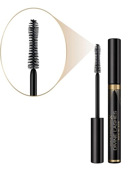 Luxury Siyah Maskara Divine Lashes Mascara 001 Rich Black 1 Adet