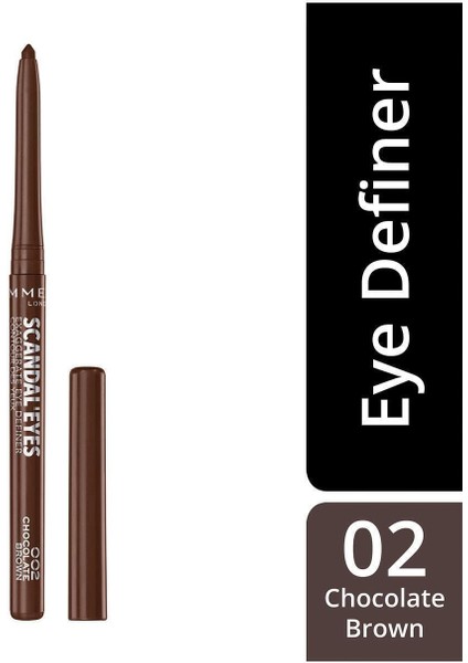 Luxury Kahve Eyeliner - Scandal'eyes Exaggerate Definer 002 Chocolate Brown 1 Adet