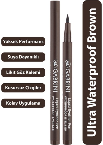 Likit Kahverengi Eyeliner Liquid Eyeliner Pen