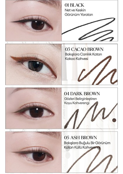 Luxury Suya Dayanıklı, Ince Uçlu Göz Kalemi Clıo Sharp So Simple Waterproof Pencil Liner (02 Brown) 1 Adet fırsatları