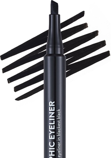 Luxury Kesik Uçlu Grafik Göz Kalemi (Siyah) - Graphic Eyeliner - 001 Black - 8690604478507 1 Adet modelleri