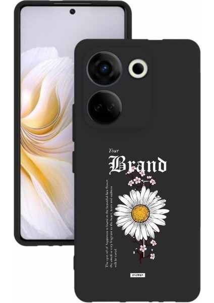 Luxury Camon 20 Pro Baskılı ve Kamera Korumalı Siyah Renk Silikon Kılıf 1 Adet