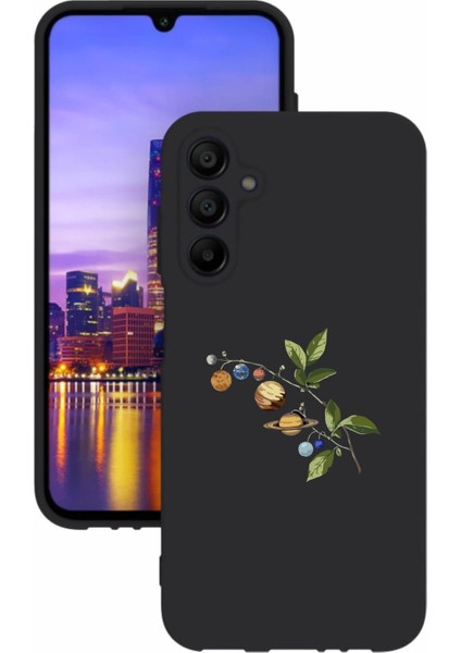 Luxury Samsung Galaxy A35 Uyumlu Kamera Korumalı ve Tasarımlı Siyah Renk Silikon Kılıf 1 Adet