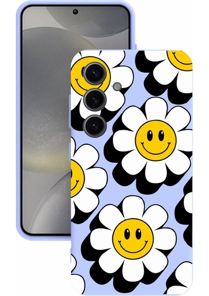 Luxury Samsung galaxy S24 Uyumlu Kamera Korumalı ve Tasarımlı Lila Renk Silikon Kılıf 1 Adet
