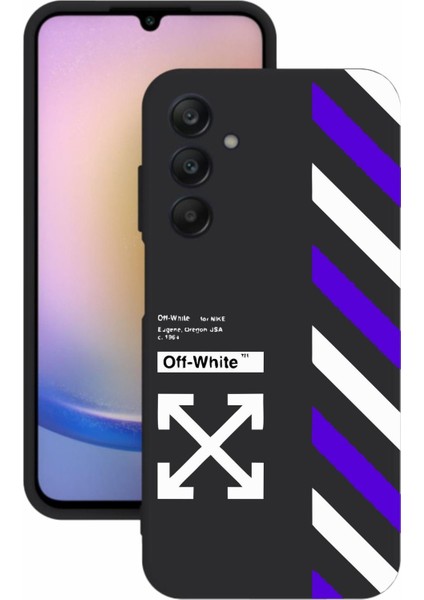 Luxury Samsung Galaxy A35 Uyumlu Kamera Korumalı ve Tasarımlı Siyah Renk Silikon Kılıf 1 Adet