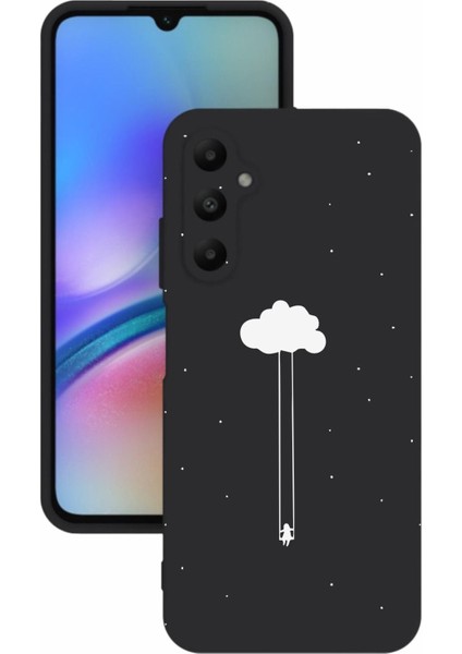 Luxury Samsung galaxy A05'S Uyumlu Kamera Korumalı ve Tasarımlı Siyah Renk Silikon Kılıf 1 Adet