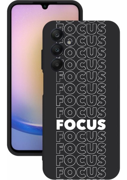 Luxury Samsung Galaxy A35 Uyumlu Kamera Korumalı ve Tasarımlı Siyah Renk Silikon Kılıf 1 Adet