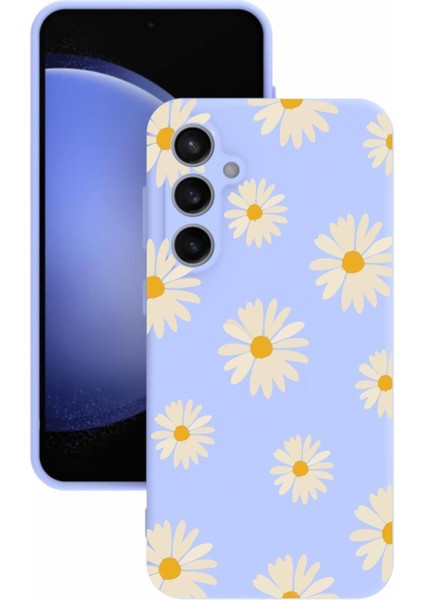 Luxury Samsung Galaxy S23 Fe Baskılı ve Kamera Korumalı Lila Renk Silikon Kılıf 1 Adet