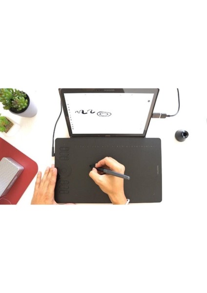Luxury New HS610 Grafik Çizim Tableti-Tablet ve Telefon Uyumlu Büyük Boy 10X6,25'' 1 Adet