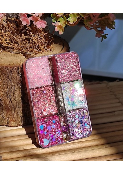 Luxury Glitter Göz Farı -Yüz ve Vücut Simi Paleti Pembe Göz Farı Parlak Glitter 1 Adet fırsatları
