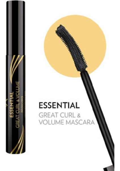 Luxury Essential Great Curl & Volume Mascara - Black - Kıvrım Veren Maskara - 8691190070618 1 Adet indirimleri