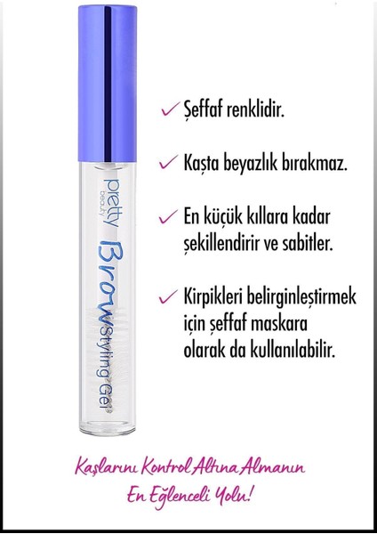 Luxury Kaş Sabitleme Jeli & Eyebrow Gel Clear 1 Adet