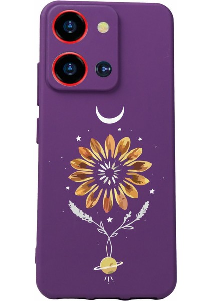 Luxury S19 Max Pro S Zoom Uyumlu Kamera Korumalı ve Tasarımlı Mor Renk Silikon Kılıf 1 Adet