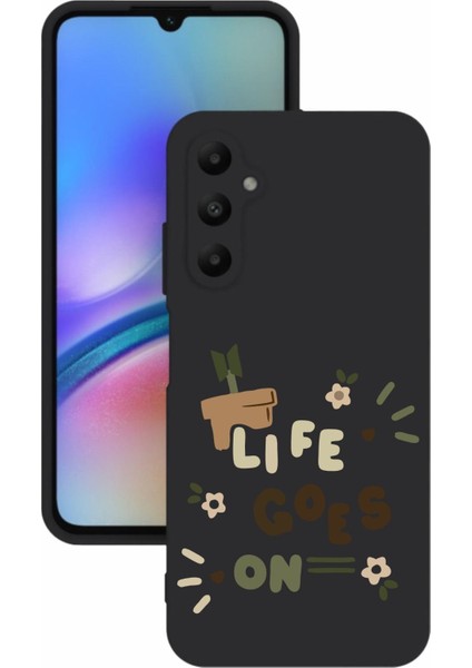 Luxury Samsung galaxy A05'S Uyumlu Kamera Korumalı ve Tasarımlı Siyah Renk Silikon Kılıf 1 Adet
