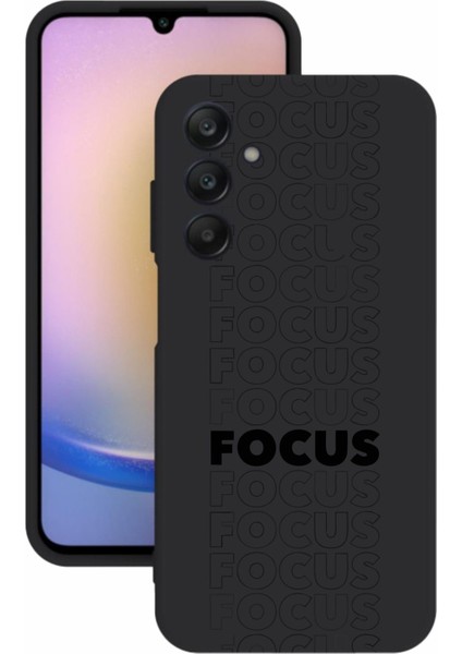 Luxury Samsung Galaxy A35 Uyumlu Kamera Korumalı ve Tasarımlı Siyah Renk Silikon Kılıf 1 Adet