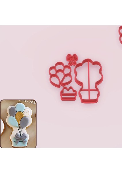 Luxury Hediyeli Balon Kurabiye Kalıbı 1 Adet