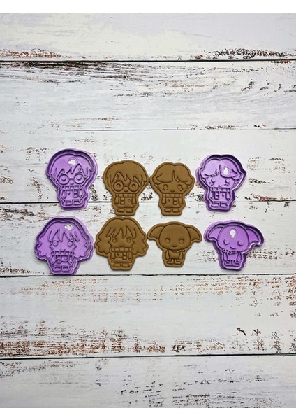 Luxury Harry Potter Kurabiye Kalıbı & Hamur Şekillendirici 4'lü Set 1 Adet