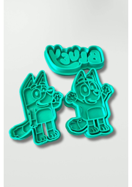 Luxury Bluey And Bngo Kurabiye Kalıbı Seti (3'lü) 1 Adet