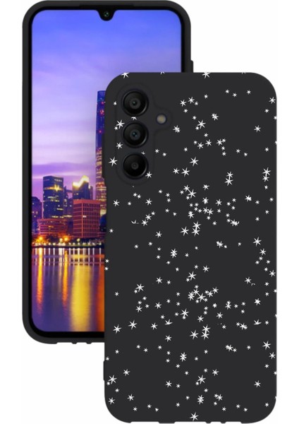 Luxury Samsung Galaxy A15 Kamera Korumalı ve Tasarımlı Siyah Renk Silikon Kılıf 1 Adet