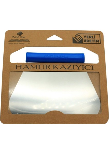Luxury Hamur Kazıyıcı Kesici Mavi Sap Büyük 19X12 cm 1 Adet fiyatları