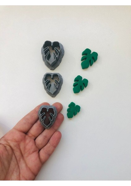 Luxury Art Monstera Devetabanı Polimerkil Küpe Kalıbı 3'lü Set 1 Adet fiyatları