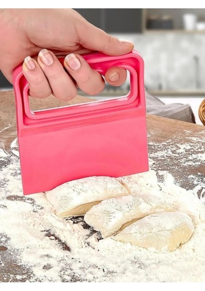 Luxury Pembe Plastik Hamur Kazıyıcı Kesici Spatula 1 Adet fiyatları