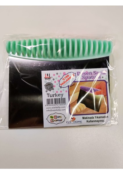 Luxury Desen Saplı Spatula Hamur Kesici - Çelik Hamur Kazıyıcı 1 Adet