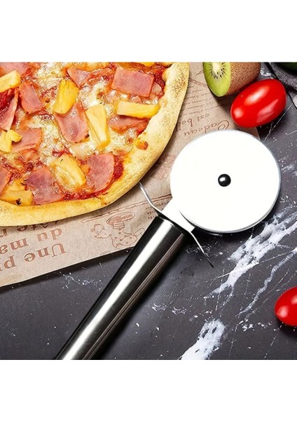 Luxury Metal Saplı Pizza Ruleti: Paslanmaz Çelik Pizza Kesme Bıçağı 1 Adet fiyatları