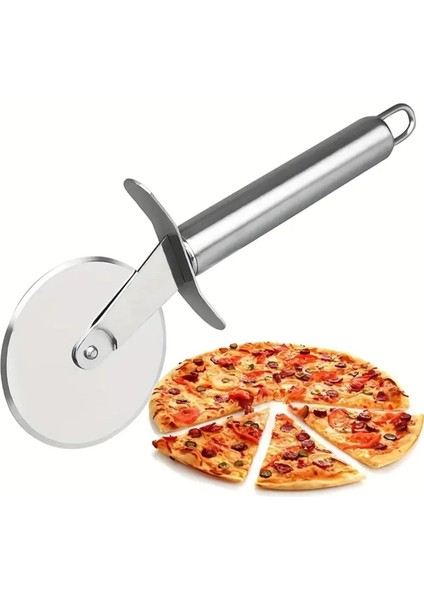 Luxury Metal Saplı Pizza Ruleti: Paslanmaz Çelik Pizza Kesme Bıçağı 1 Adet fırsatları
