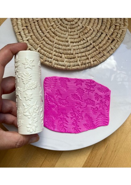 Luxury Yeni Yıl Deseni-1 Polimer Kil / Seramik Doku Rulosu 1 Adet