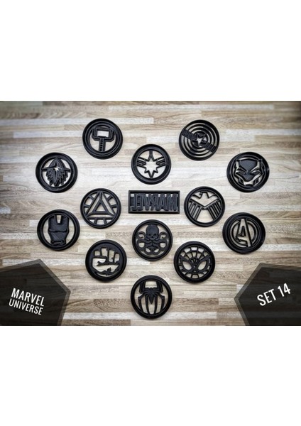 Luxury Marvel Avengers Hamur Kurabiye Kalıbı 14 Adet 1 Adet