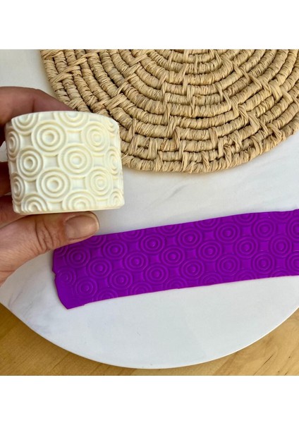 Luxury Vintage Desen 2 Polimer Kil/ Seramik Çamuru Desen Rulosu 1 Adet