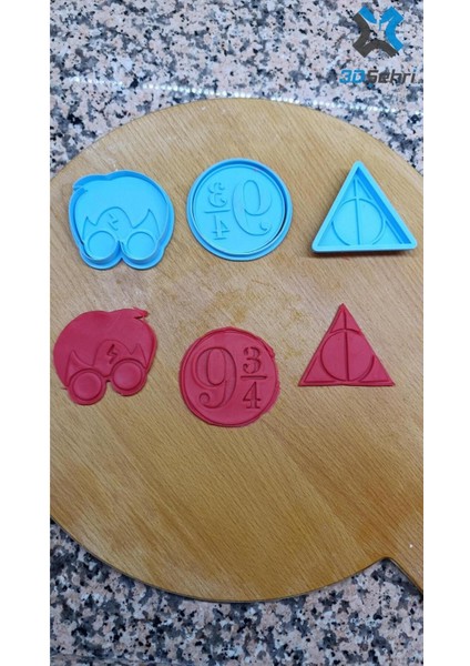 Luxury Harry Potter Kurabiye Kalıbı ve Şeker Hamuru Kalıbı Seti 1 - 7.5cm 1 Adet