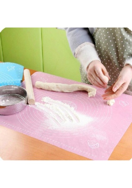 Luxury Hamur Açma Matı Silikon Yapışmaz Büyük Boy Mat 50X40 cm 1 Adet modelleri