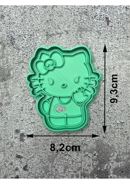 Luxury Kötü & Şeytan Hello Kitty Kurabiye Kalıbı & Hamur Şekillendirici 2'li Set 1 Adet