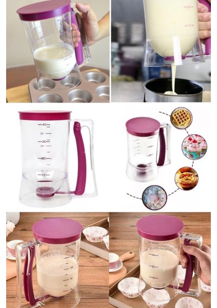 Luxury Cupcake Pancake Cake Batter Dispenser Mix Pasta Sürahi Pişirme Makinesi Araçları Hamur Sıkacağı Alet 1 Adet