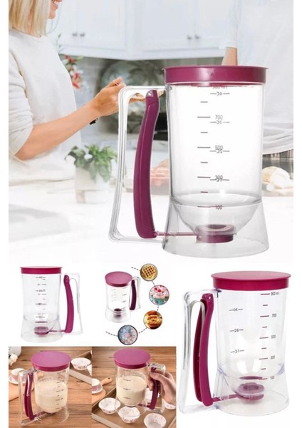 Luxury Cupcake Pancake Cake Batter Dispenser Mix Pasta Sürahi Pişirme Makinesi Araçları Hamur Sıkacağı Alet 1 Adet modelleri