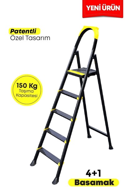 Luxury Leo 4+1 Basamaklı Metal Merdiven 1 Adet