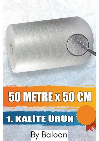 Luxury Balonlu Naylon 1 .sınıf Balonlu Poşet Patpat Havalı Naylon Pat Pat Ambalaj Pat Pat - 50CM x 50METRE 1 Adet