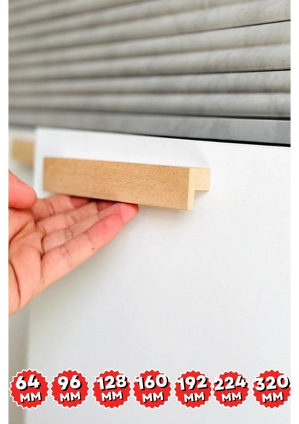 Luxury Dolap Kulpu, 96 Mm, (9,6 Cm), Mutfak Dolap Kulplari, Ahşap Kulp, Cekmece Kulpu, Kulp 1 Adet