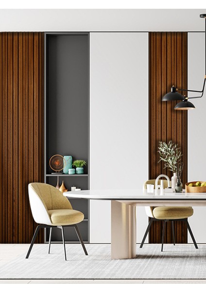 Luxury Dekoratif Ahşap Desenli Yapkar Duvar Kaplama Paneli 200X18CM 1 Adet
