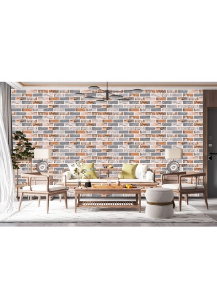 Luxury Tuğla Desenli Strafor Köpük Duvar Kaplama Paneli 3 Boyutlu 207-219 1 Adet