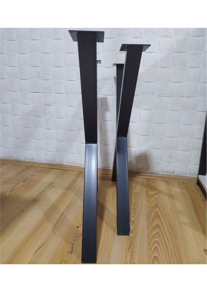 Luxury Çapraz Ayak Masa Siyah Metal Masa Ayağı x Model Masa Ayağı 1 Adet