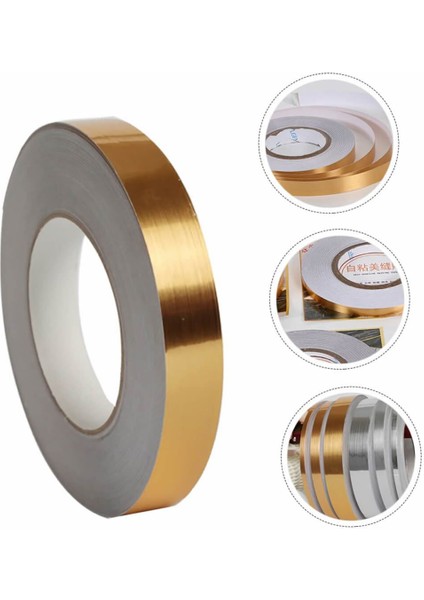 Luxury 50 Metre Dekoratif Banyo Mutfak Fayans Arası Derz Şerit Bant Gold Renk 0,5 cm 1 Adet