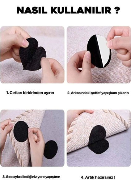 Luxury 20'li Halı Kilim Koltuk Örtüsü Sabitleyici Kaydırmaz Cırt Yıkanabilir Kendinden Yapışkanlı Ped 1 Adet indirimleri