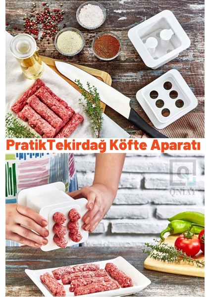 Luxury Kalsıyummood Tekirdağ Köfte Kalıbı Köfte Presi Şekillendirici Press Pratik 6 Lı Köfte Yapma Aparatı 1 Adet