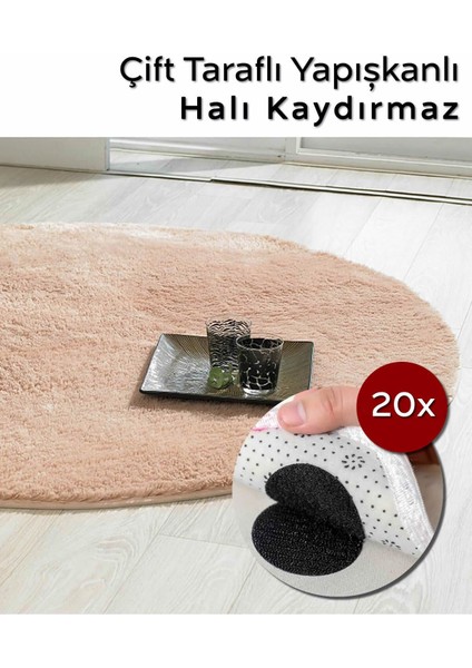 Luxury 20 Adet Sabit Cırt Halı Kaydırmaz Çift Taraflı Bant | Bağlayıcı Manyetik Bant 1 Adet