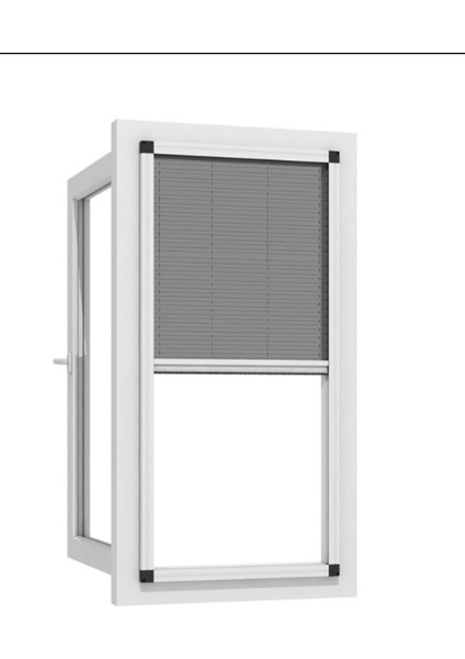 Luxury Pileli Pilse Sürgülü Katlanır Pencere Sinekliği Dik Açılır 70X140 (Istenilen Ölçüde Yapılır) 1 Adet