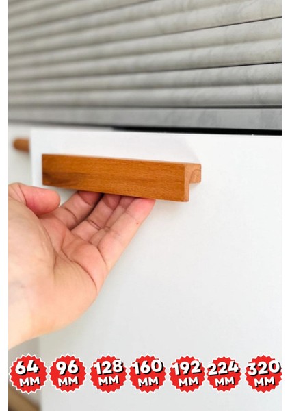 Luxury Dolap Kulpu, 64 Mm, (6,4 Cm), Mutfak Dolap Kulplari, Ahşap Kulp, Cekmece Kulpu, Kulp, 1 Adet