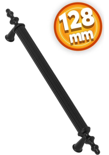 Luxury Kumru Kulp Siyah 128 mm Sert Polimer Lüks Kulp Siyah 1 Adet
